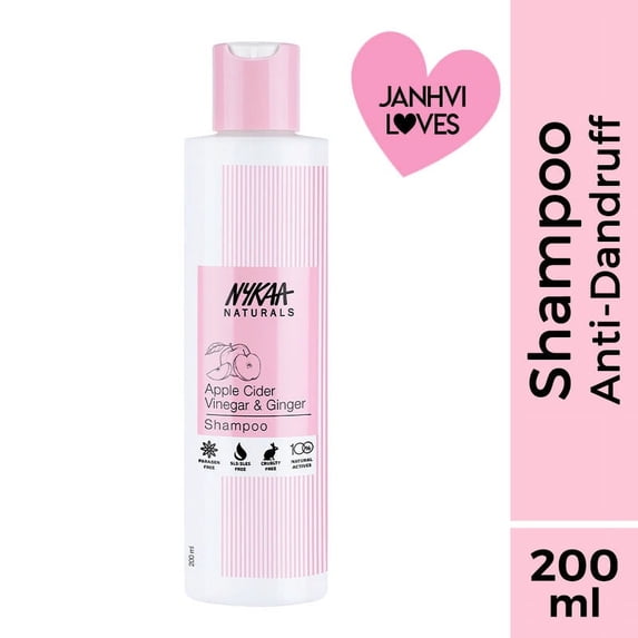 Nykaa Naturals Apple Cider Vinegar & Ginger AntiDandruff Paraben & Sulfate Free Shampoo