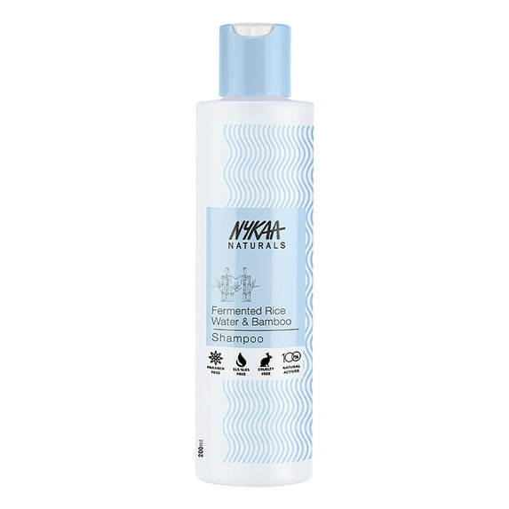 Nykaa Naturals Shampoo, Fermented Rice Water and Bamboo, 6.76 oz