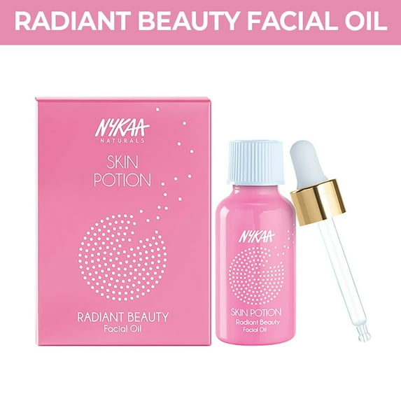 Nykaa Naturals Skin Potion Radiant Beauty Facial Oil, 1.01 oz - Face Oil with Turmeric, Orange Peel, Sandalwood, Lemon Essential Oil - Moisturizing