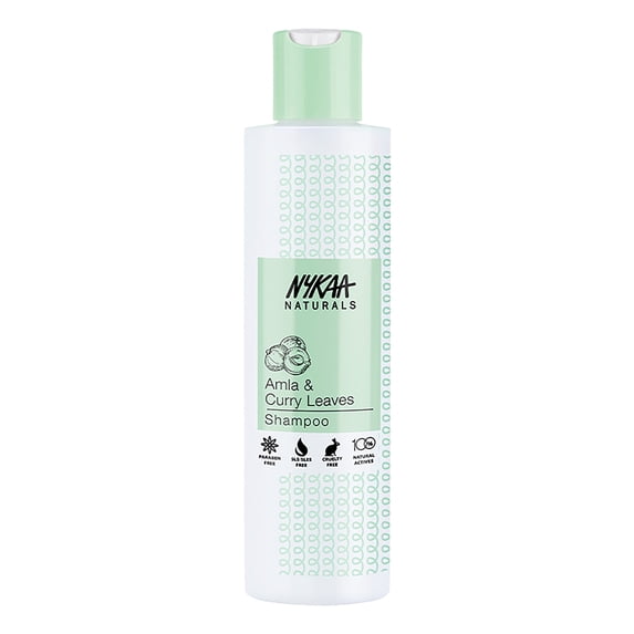 Nykaa Naturals Sulfate Free Shampoo, Amla and Curry Leaves, 6.76 oz