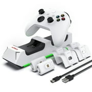 Nyko Charging Station for Xbox Series X/S and Xbox One - Charge Base for 2 Xbox Controllers w/LED Indicators and Extra USB Port - Xbox Controller Charge Stand with 2 /Rechargeable Batteries