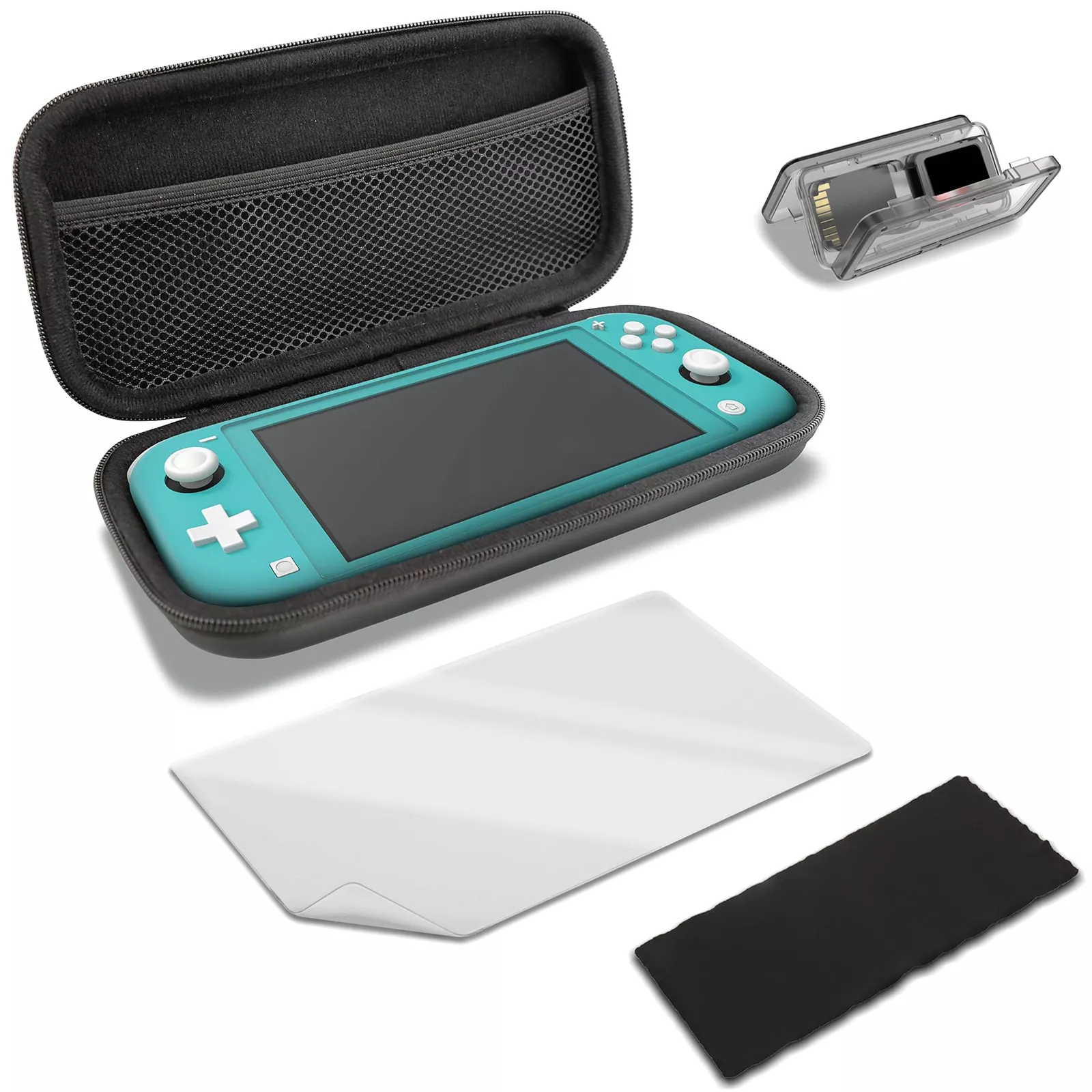 Nyko Starter Kit For Nintendo Switch Lite - Case, Game Case, Screen Prot. Cloth