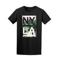 thumbnail image 1 of Nyla Palm & Cities T-Shirt Men -Image by Shutterstock, Male Large, 1 of 2