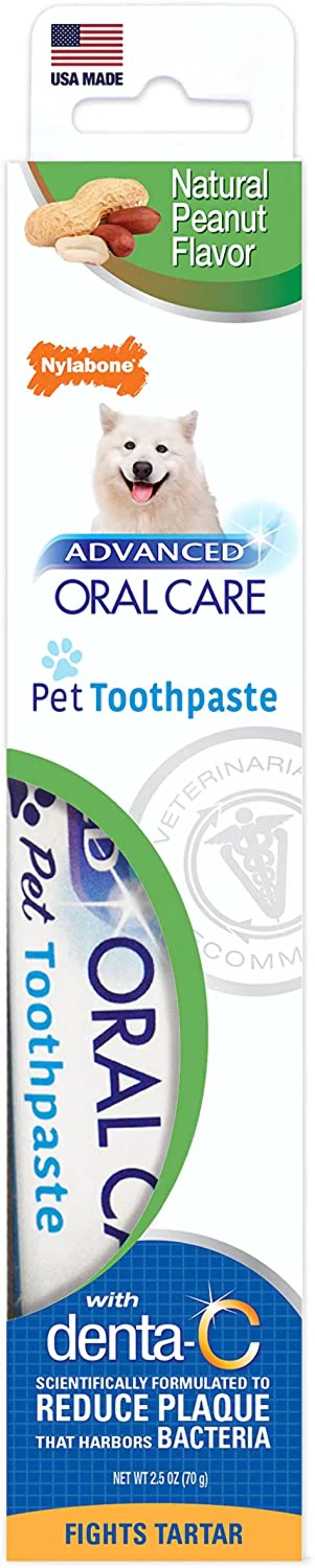 Nylabone Advanced Oral Care Peanut Flavor Dog Toothpaste 2.5oz