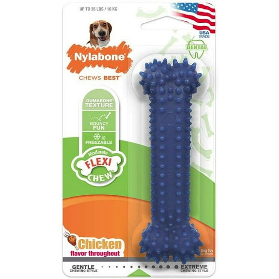 Nylabone Dental Chew Bone - Chicken Flavor [Dog, Dental & Breath Aids] Wolf (1 Pack)