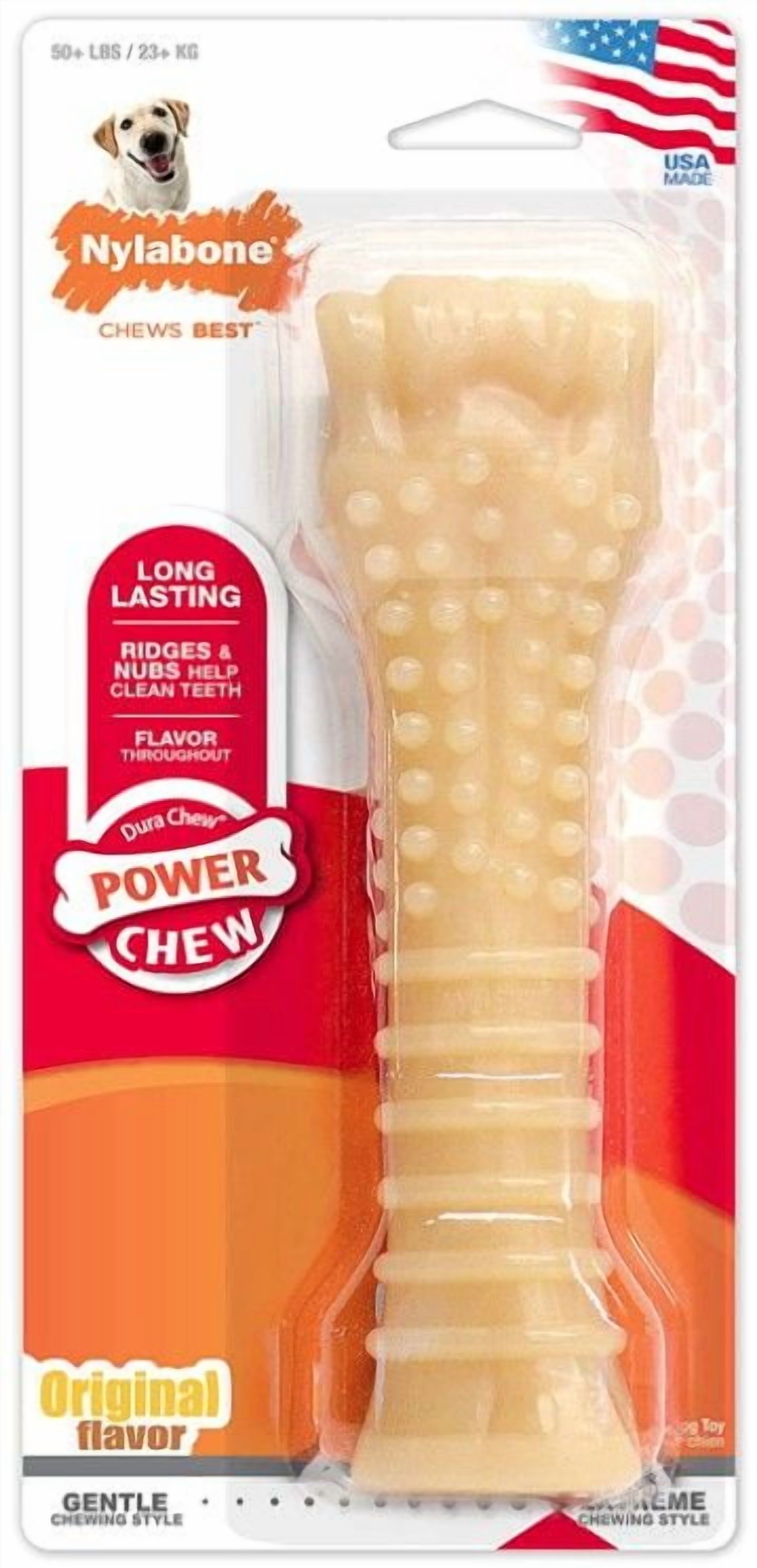 Nylabone Dura Chew Dog Bone - Original Flavor [Dog, Toys Gumabone] Souper (1 Pack)