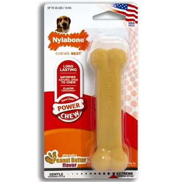Nylabone DuraChew Bone Peanut Butter Wolf Size | Dental Nylon Toy for Dogs