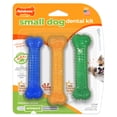 thumbnail image 1 of Nylabone Flexi Chew Gumabone Textured Bone Chew Toy Dental Kit Bacon & Peanut Butter X-Small (3 Count), 1 of 12