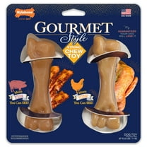 Nylabone Strong Chew Gourmet Style Femur Bone Dog Chew Toy Bacon & Chicken Small (2 Count)