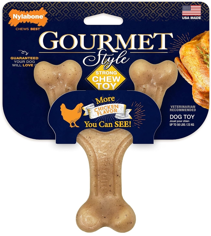 Nylabone Gourmet Style Wishbone Dog Chew Toy Chicken Flavor Large [New Dog Supplies, Dog Chew Toys, Nylabone, Dog Supplies] 1 count