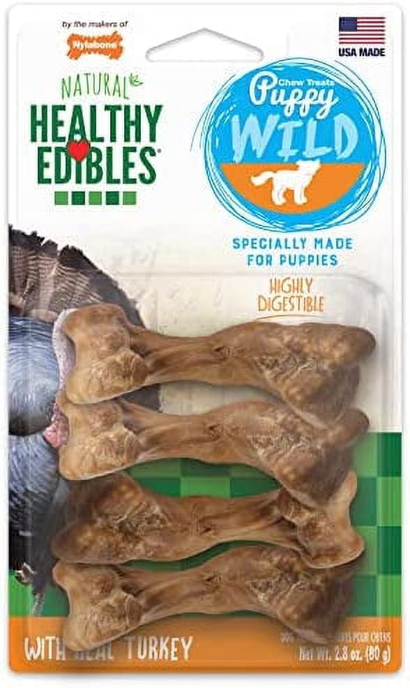 Nylabone Healthy Edibles WILD Puppy Natural Long Lasting Turkey Dog