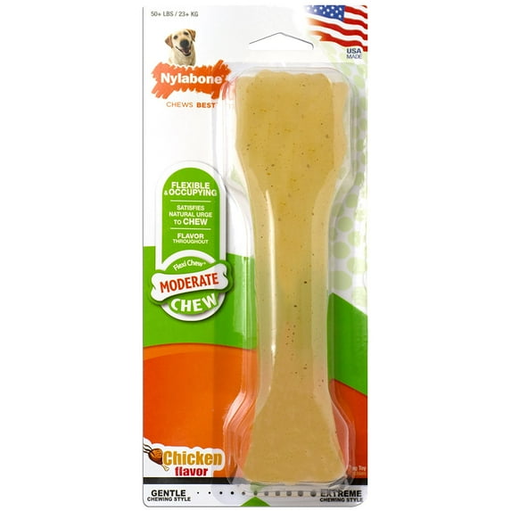 Nylabone Flexi Chew Gumabone Original Bone Chew Toy Chicken X-Large (1 Count)
