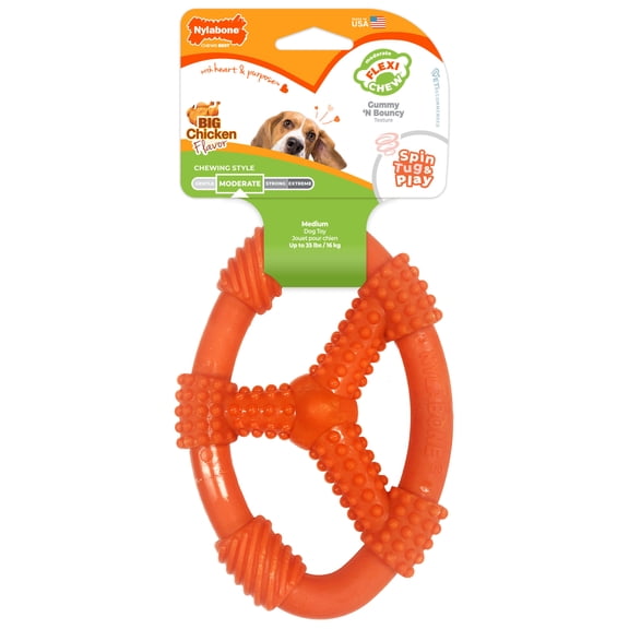 Nylabone Flexi Chew Oval Ring Chew Toy Chicken Medium (1 Count)