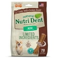 thumbnail image 1 of Nylabone Nutri Dent Filet Mignon Flavored Dental Dog Chew Treats Mini (78 Count), 1 of 12