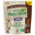 thumbnail image 1 of Nylabone Nutri Dent Filet Mignon Flavored Dental Dog Chew Treats Large (20 Count), 1 of 13