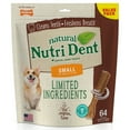 thumbnail image 1 of Nylabone Nutri Dent Filet Mignon Flavored Dental Dog Chew Treats Small (64 Count), 1 of 13