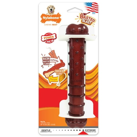 Nylabone Power Chew Basted Blast Textured Bone Dog Chew Toy Large (1 Count)