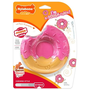 Nylabone Power Chew Donut Chew Toy Bacon Glazed Large/Giant - Up to 50 lbs. (1 Count)
