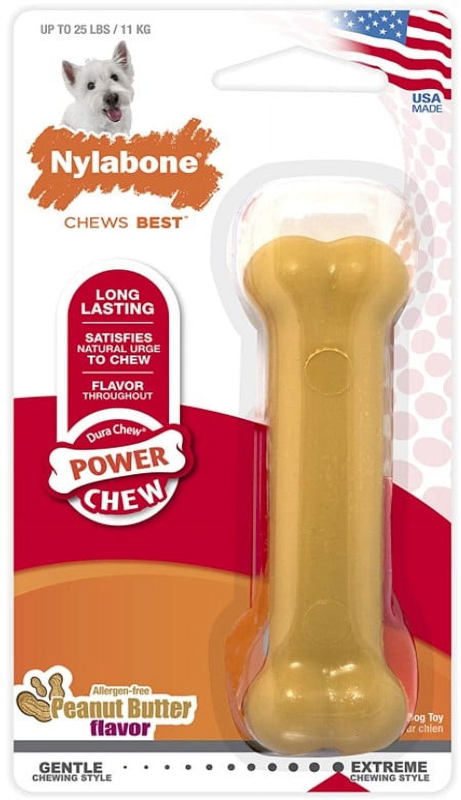 Nylabone Durachew Kauknochen – Motiv Huhn, Für Starke Kauer, Hilft Bei Zahnreinigung
