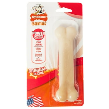 Nylabone Power Chew Durable Dry Dog Chew Toy, Original Flavor, Medium/Wolf