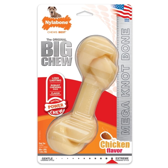 Nylabone Power Chew Knot Bone BIG Dog Chew Toy Chicken X-Large (1 Count)
