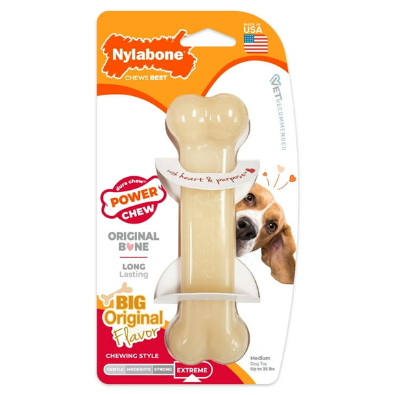 Nylabone Power Chew Original Bone Dog Chew Toy Medium (1 Count)