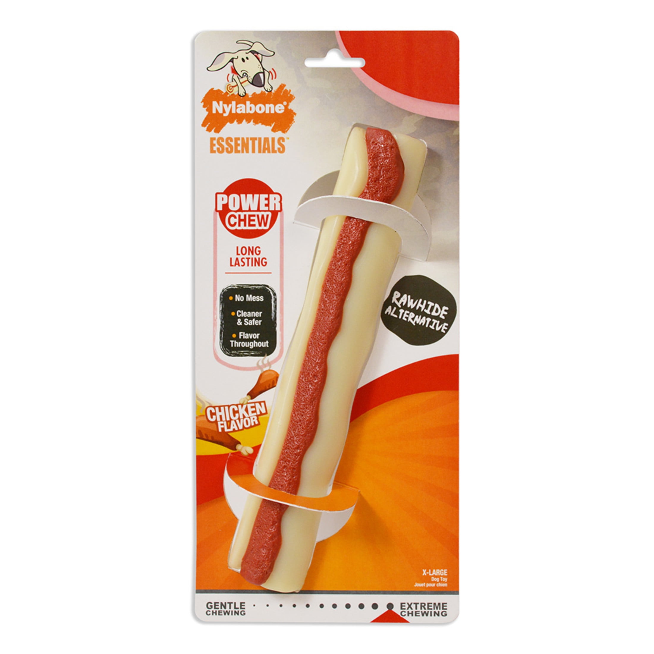 Nylabone Power Chew Rawhide Alternative Retriever Roll Chew Toy Chicken Large (1 Count)