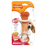 Nylabone Power Chew Textured Bone Dog Chew Toy 70th Birthday Orange Swirl Chicken Medium (1 Count)