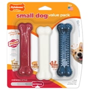 Nylabone Power Chew Small Dog Toy Value Pack, Dog Chew Toys, Bacon & Chicken Flavor, Small, 3 Pack
