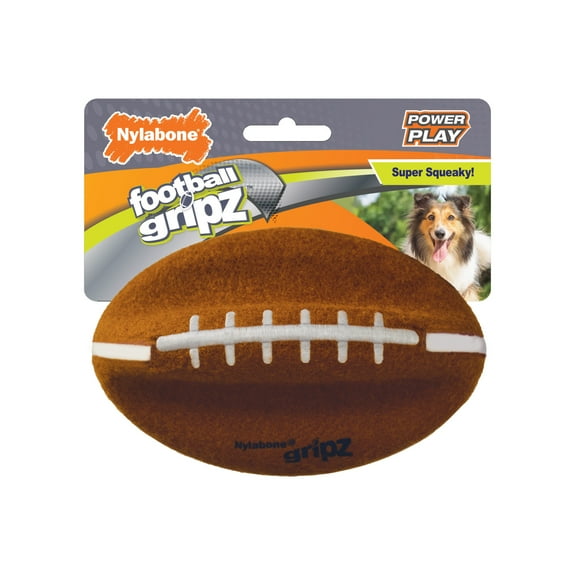 Nylabone Power Play Dog Football Gripz, Dog Play Toy, Medium