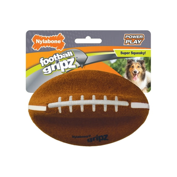 Nylabone Power Play Dog Football Gripz, Dog Play Toy, Medium