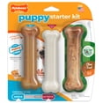 thumbnail image 1 of Nylabone Puppy Chew Dog Toy Starter Kit, Dog Chew Toys with Healthy Edibles Dog Treats, Chicken & Bacon Flavor, Small, 3 Pack, 1 of 12