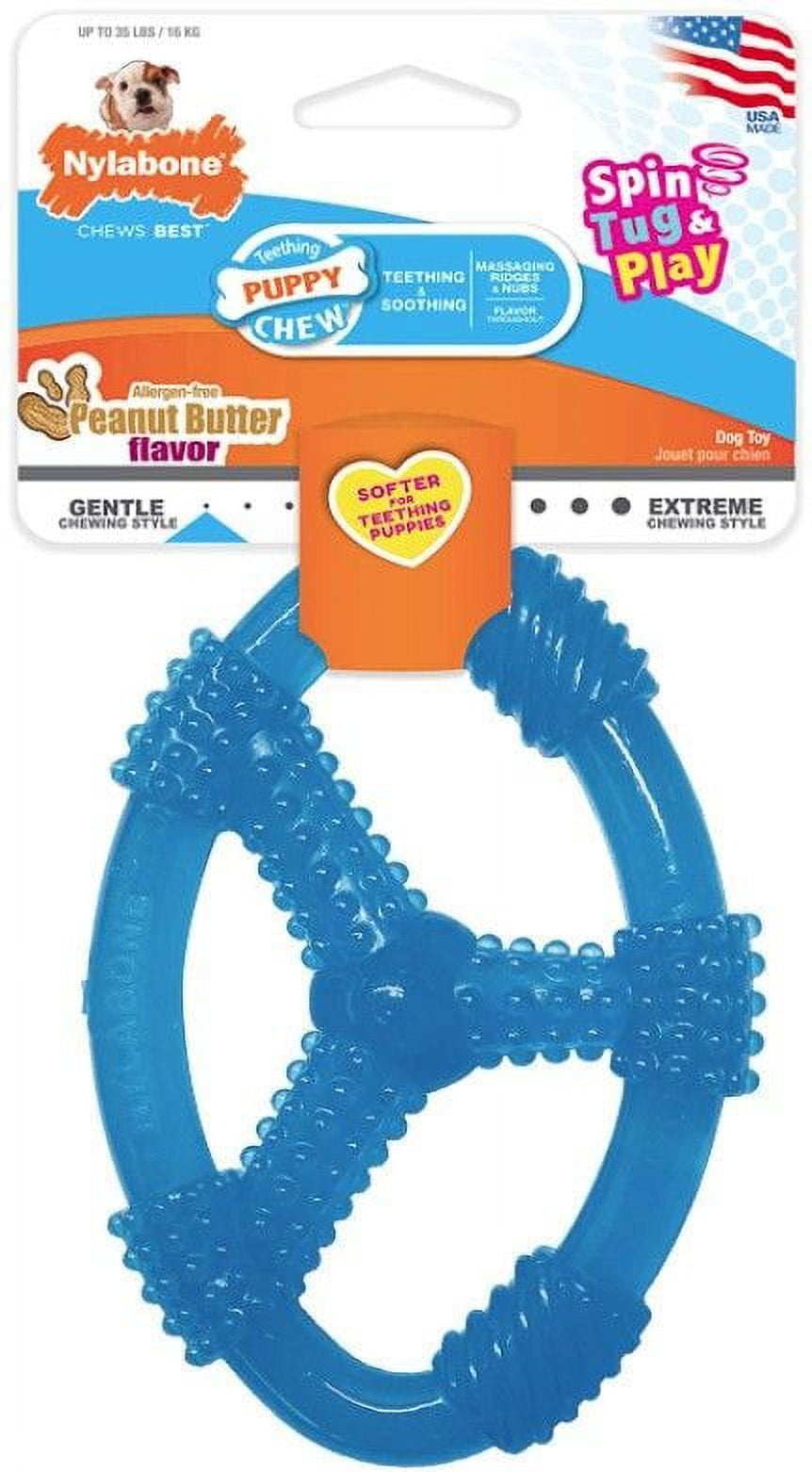 Nylabone Puppy Chew Ring Peanut Butter Toy - Wolf [Dog, Toys Nylabone] 1 count