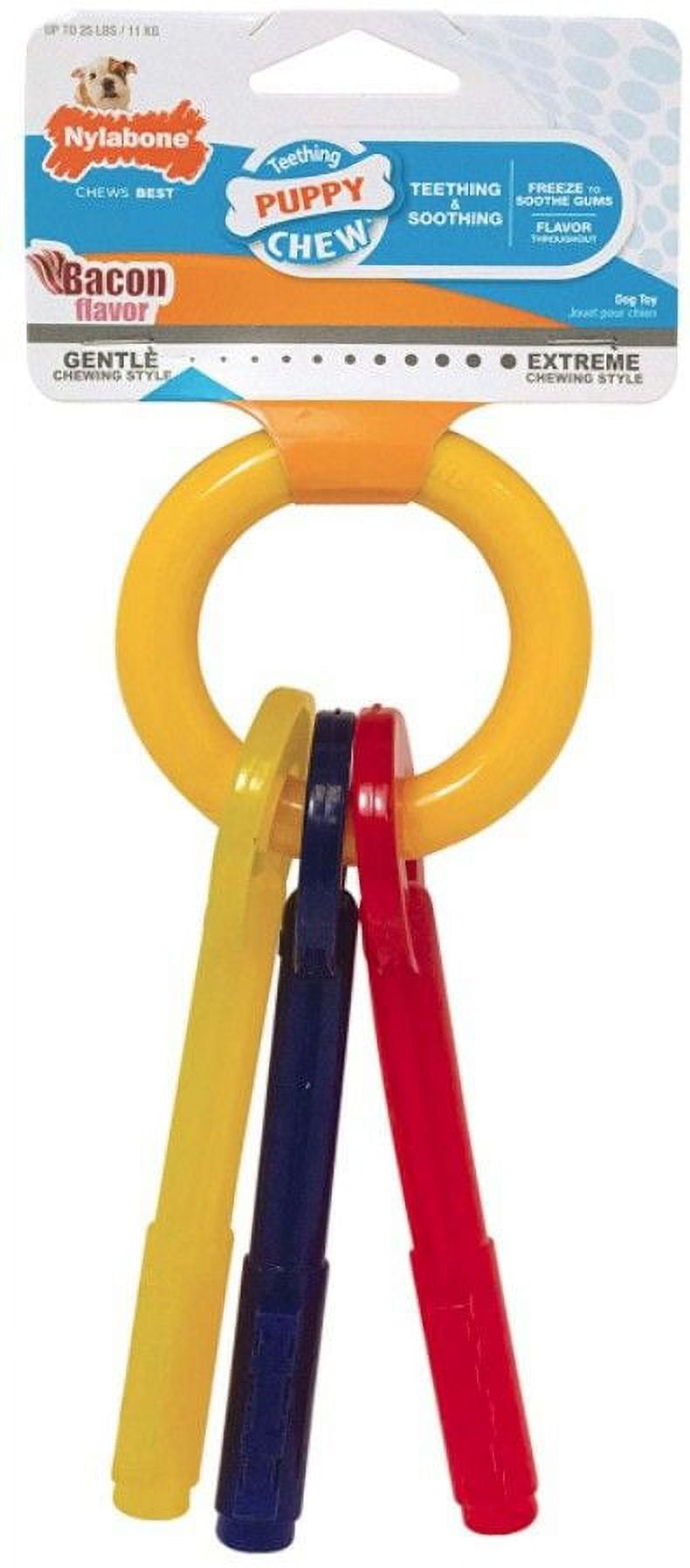 Nylabone Puppy Chew Teething Keys Chew Toy [Dog, Toys Gumabone] Small (For Dogs up to 25 lbs)