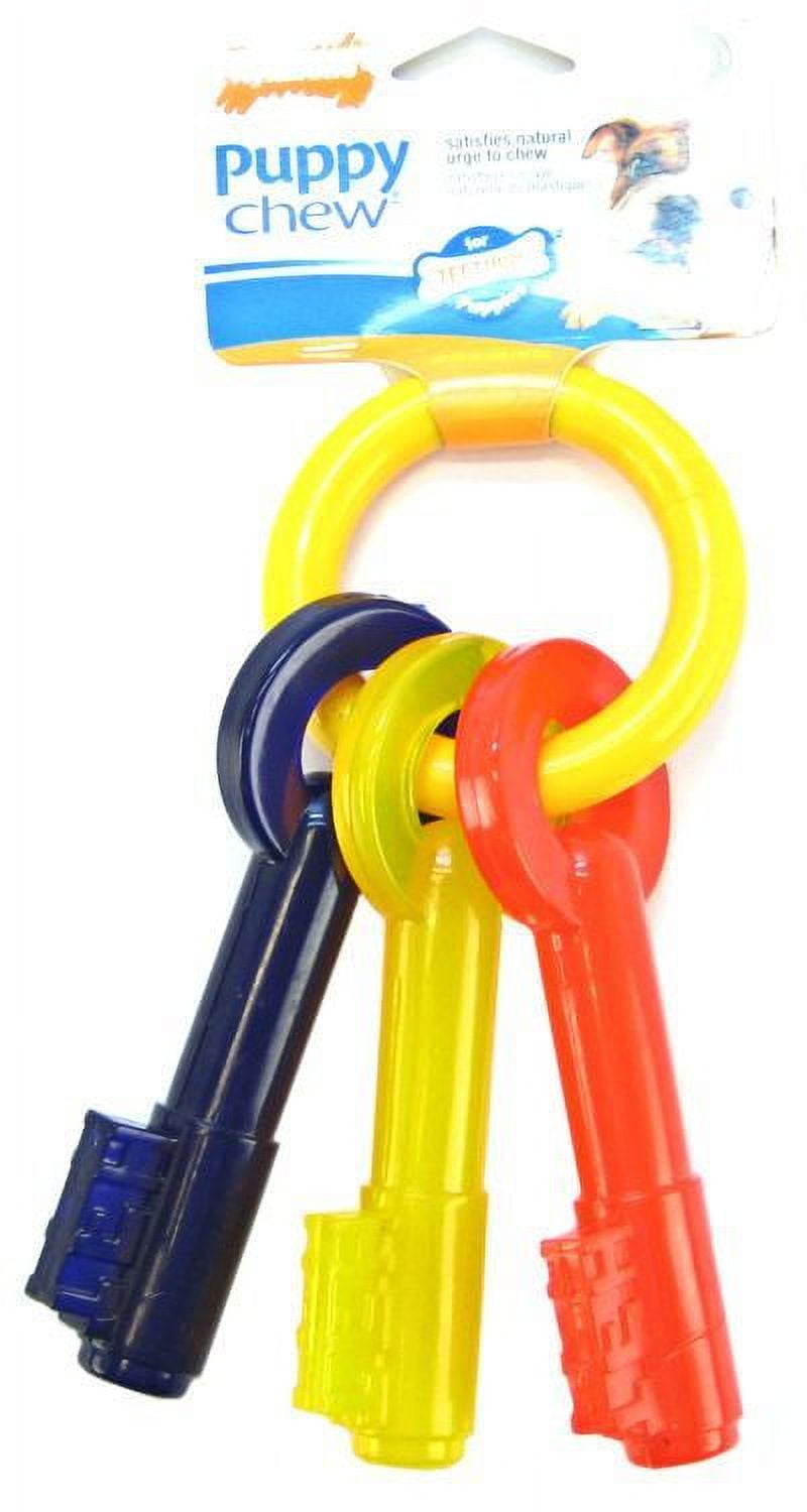 Nylabone Puppy Chew Teething Keys Chew Toy Large For Dogs up to 35 lbs PACK OF 2
