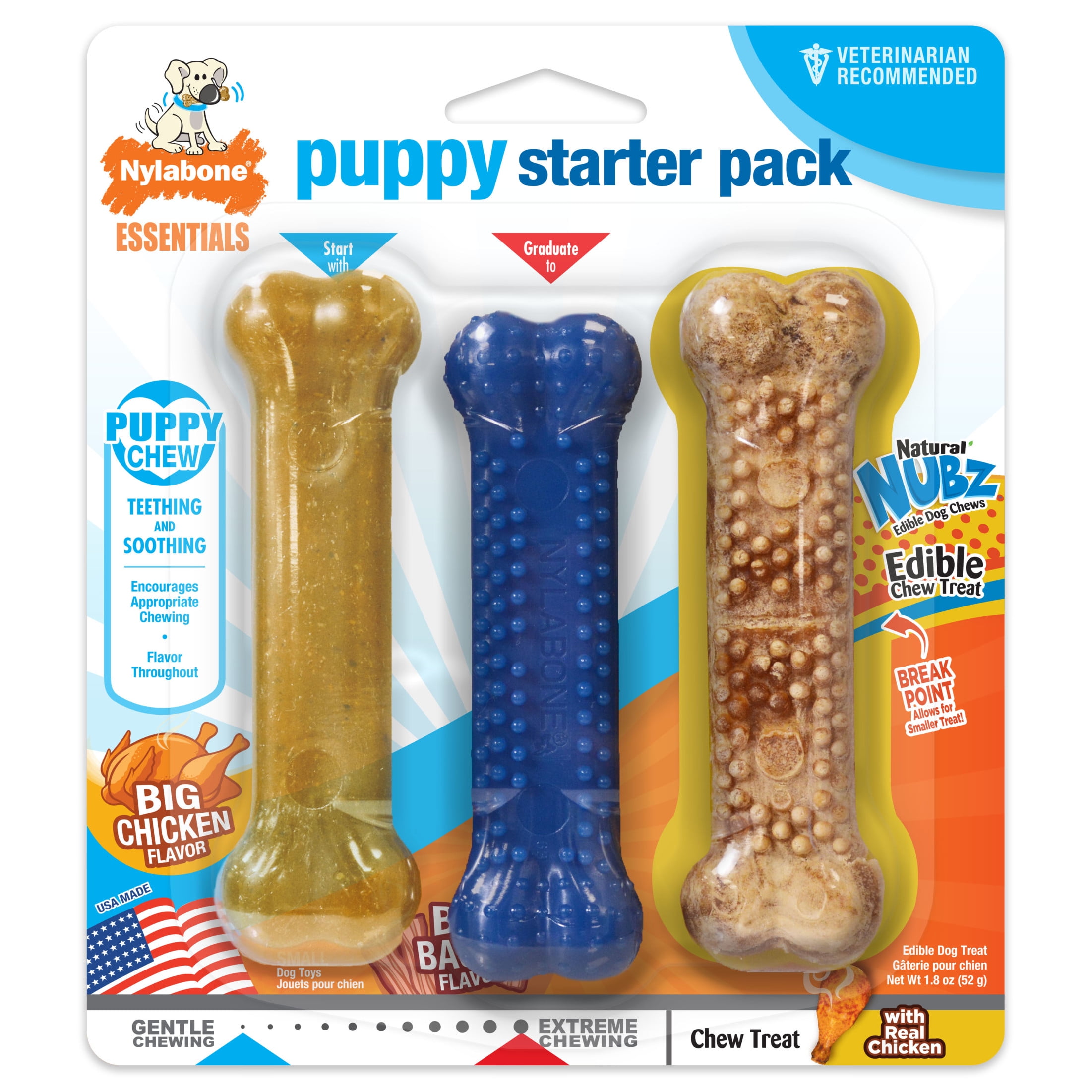 Nylabone Puppy Starter Pack Up to 25 lbs