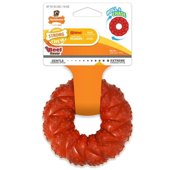 Nylabone Strong Chew Braided Ring Dog Chew Toy Beef Medium (1 Count)