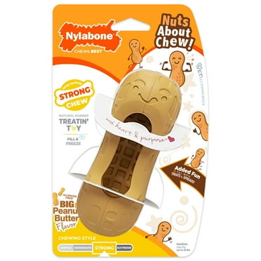 Nylabone Strong Chew Fillable Peanut Dog Toy Peanut Butter Medium - Up to 35 lbs. (1 Count)
