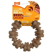 Nylabone Strong Chew Textured Ring Dog Toy, Dog Chew Toy, Made with Real Beef & Chicken Flavor, X-Large, 1 Count