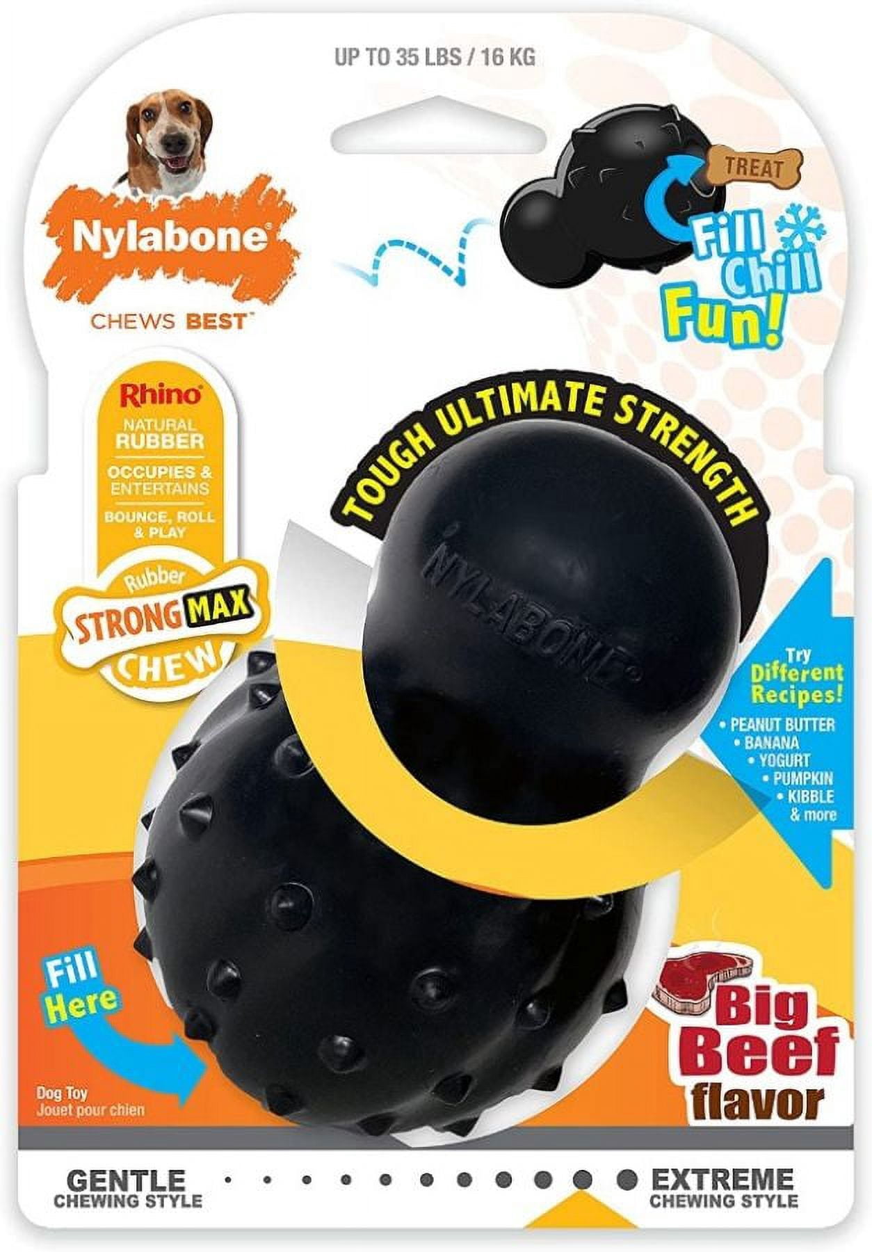 Nylabone Strong MAX Stuffable Chew Cone Toy Beef Flavor (3 Packs)