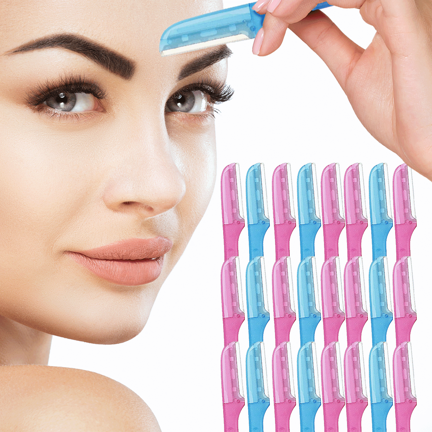 Nylea 6 Pack Women s Eyebrow Razor Trimmer Extra Precision Peach Fuzz Remover Dermaplaning Tool Walmart