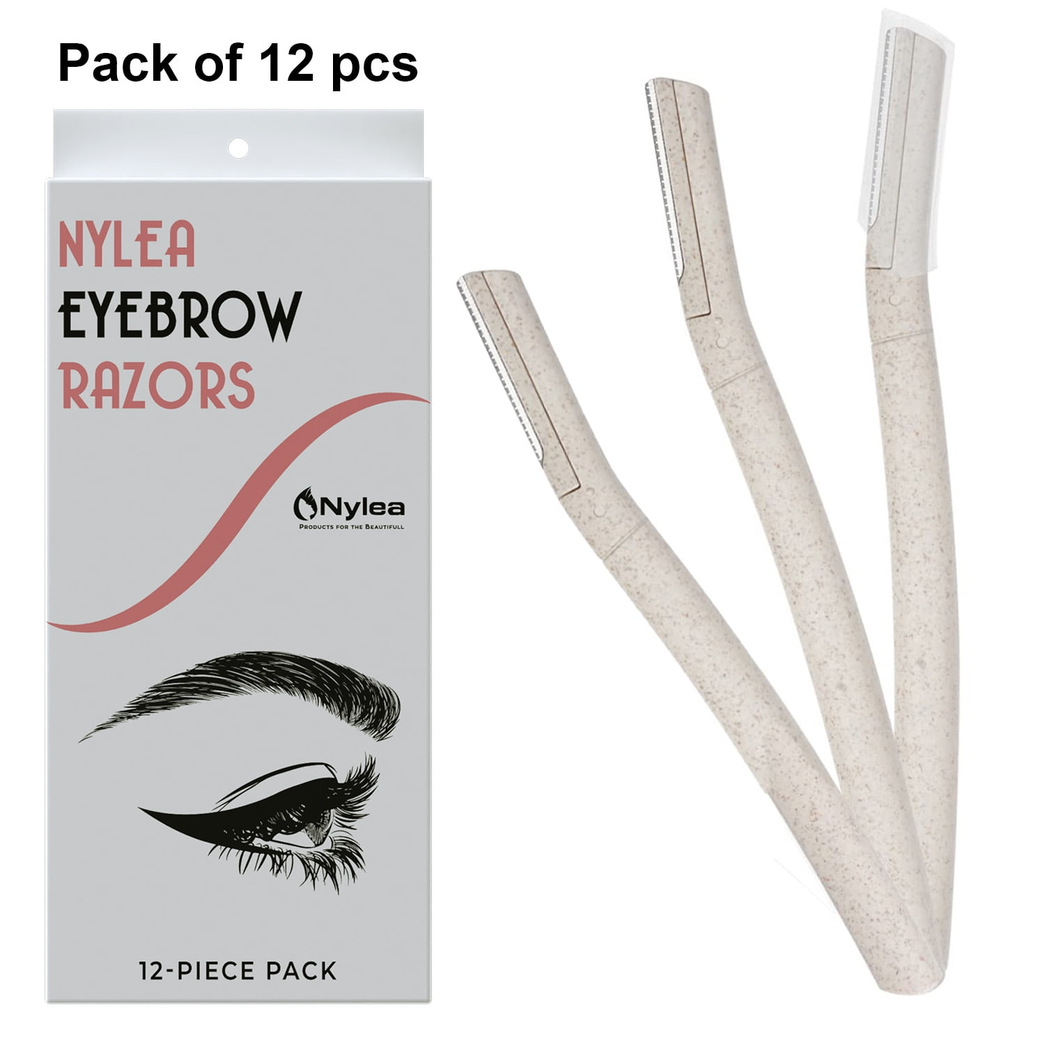 Nylea Derma Planing Tool 12 Pack Professional Grade Exfoliating Facial Razors for Smooth and