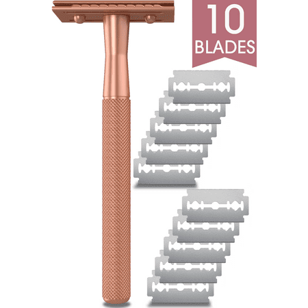 Nylea Double Edge Razor Blades Stainless Steel Non-Slip for Handles - 10 Blades