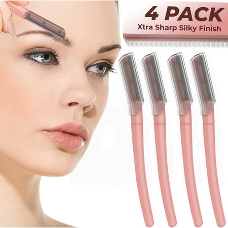 Nylea Eyebrow Razor Trimmer Facial Hair Remover Precision Cover Facial - 4 Pack