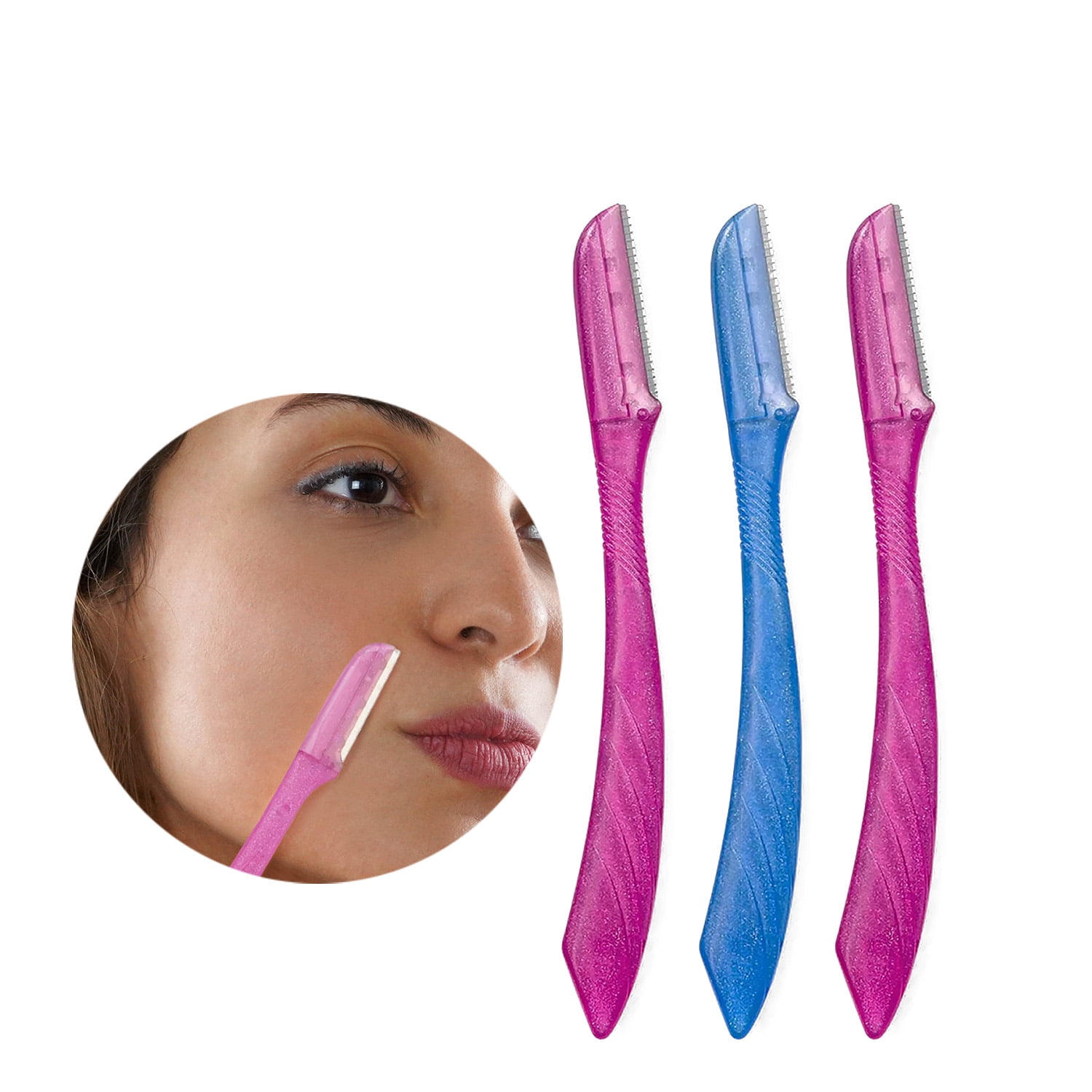 Nylea Face Shavers for Women 3 Pack, Gentle Facial Hair Removal