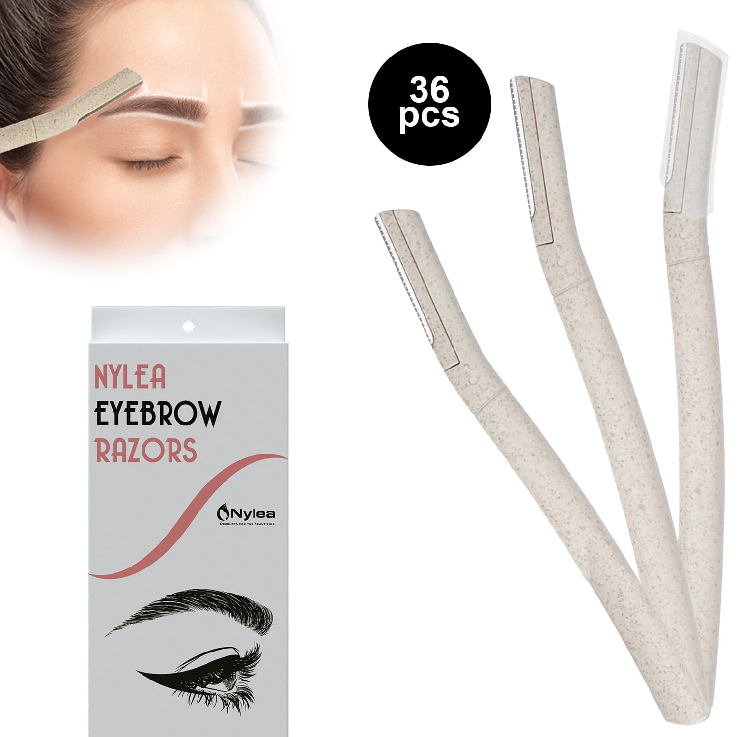Nylea Facial Razors for Women's Face 36 Pack Gentle and Precise