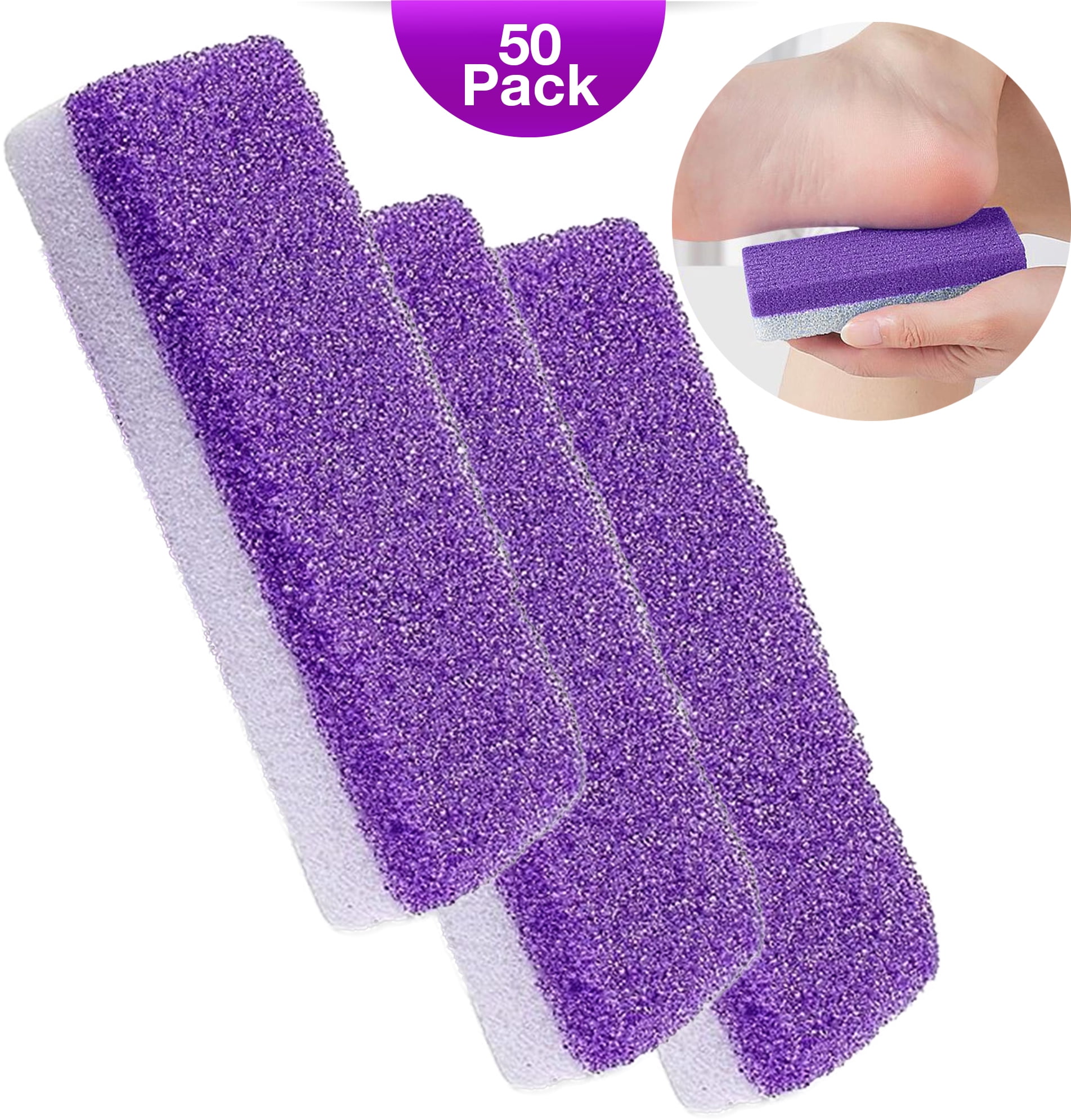 Nylea Feet Scrubber Dead Skin Exfoliating Foot Scrubbers, 50 Pack