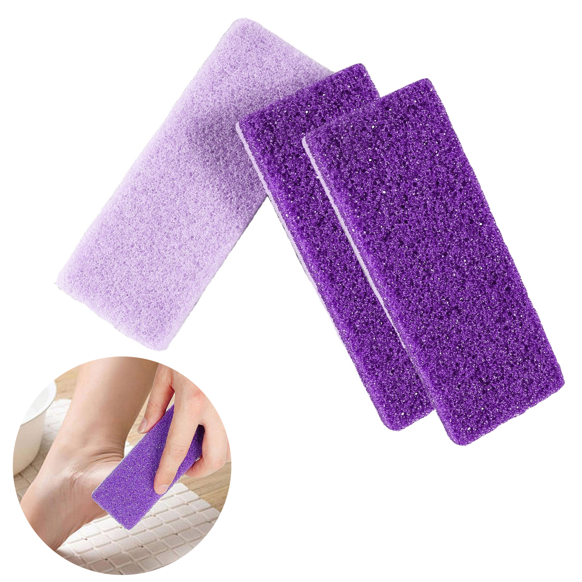 Nylea Foot Stone 3 Pack for Smooth Feet Professional Callus Remover and Exfoliating Scrubber