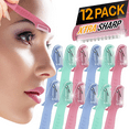 thumbnail image 1 of Nylea Multi-purpose Facial Hair Trimmer, Exfoliating Dermaplaning Tool, Eyebrow Razor 12 Pack, 1 of 2
