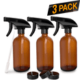 GreenHealth 8 Oz Amber Glass Bottles With Phenolic Cone Caps - 6 Pack, Reusable For Crafts, Oils, Blends